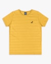 Camiseta Infantil Menino Manga Curta em Meia Malha - ReiRex - Mostarda-f8f7e150-2321-4f07-9c8f-b7ddb71458b9