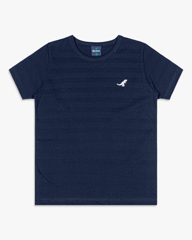 Camiseta Infantil Menino Manga Curta em Meia Malha - ReiRex - Oxford-4026da1c-0ab7-4051-be7e-1589831f036d