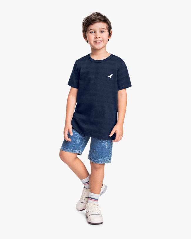 Camiseta Infantil Menino Manga Curta em Meia Malha - ReiRex - Oxford-0e017cef-2e6a-47f2-ab18-74a62aa0a12c