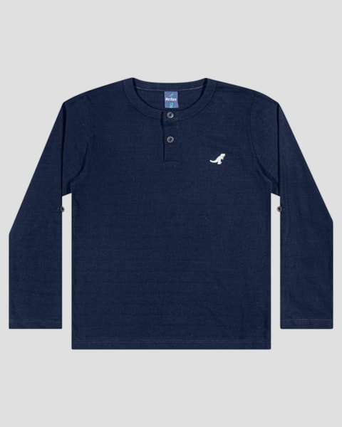 Camiseta Infantil Menino Manga Longa Ajustável - ReiRex - Azul