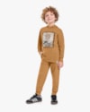 Camiseta Infantil Menino Manga Longa com Capuz - ReiRex - Gengibre-60225295-246e-42fd-8f62-e300d7b36f74