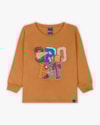 Camiseta Infantil Menino Manga Longa com Estampa Relevo - ReiRex - Marrom-6a6c8d3b-b7a6-41d4-b0a7-cb13e0d4d2ac