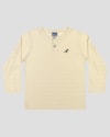 Camiseta Infantil Menino Manga Longa Malha Trabalhada - ReiRex - Bege-2c0a9b7b-10e0-47f3-9cd0-b794af189956