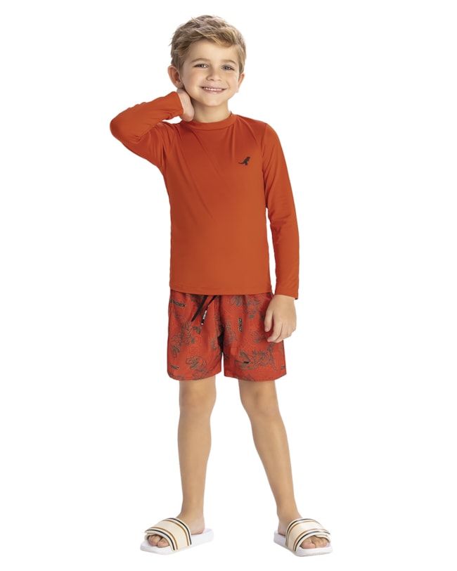 Camiseta Infantil Praia com Proteção UV Menino ReiRex-abd20d4f-8d8d-4b71-9ab2-9906b8786277