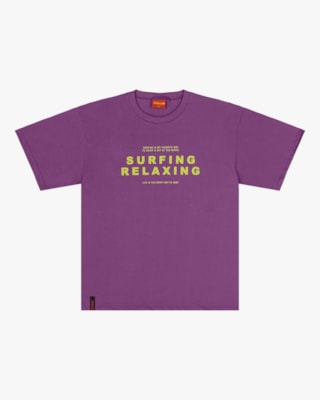 Camiseta Juvenil com Estampa em Meia Malha BaseD Roxo Cristal