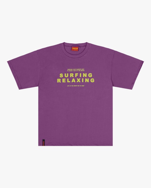 Camiseta Juvenil com Estampa em Meia Malha BaseD Roxo Cristal