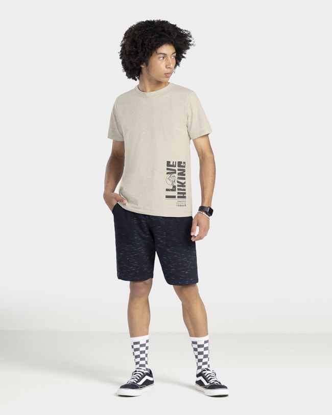 Camiseta Juvenil em Meia Malha com Estampa Lateral - BaseD - Mescla-094d5a90-13a8-4c4d-a762-eb880c5820e7