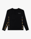 Camiseta Juvenil Manga Longa Masculina com Estampa Relevo - BaseD - Preto-8f4a2c07-cbe9-4a4a-affd-501de9cd2069