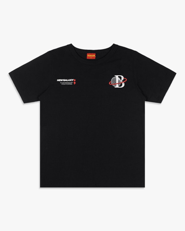 Camiseta Juvenil Masculina com Estampa 3D - BaseD - Preto