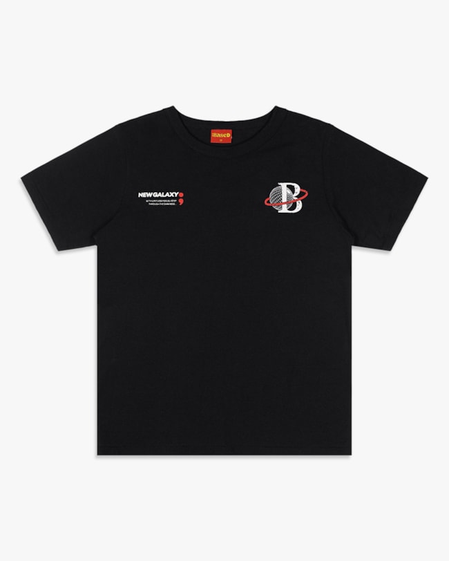 Camiseta Juvenil Masculina com Estampa 3D - BaseD - Preto-fba6bf57-1050-486d-bb57-92e4cb0d486b