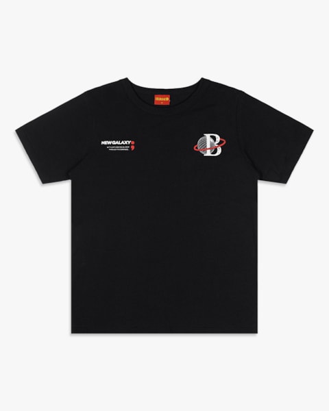 Camiseta Juvenil Masculina com Estampa 3D - BaseD - Preto