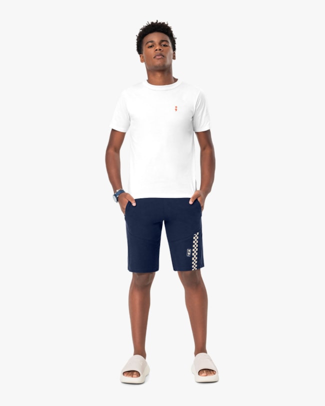 Camiseta Juvenil Masculina com Estampa Costas - BaseD - Branco-38501909-0866-47c9-8d61-9f15b0a51ca8