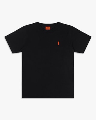 Camiseta Juvenil Masculina com Estampa Costas - BaseD - Preto