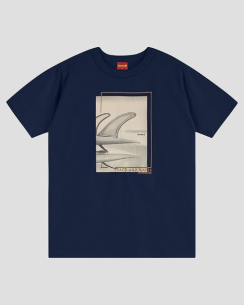 Camiseta Juvenil Masculina com Estampa Frontal BaseD Azul