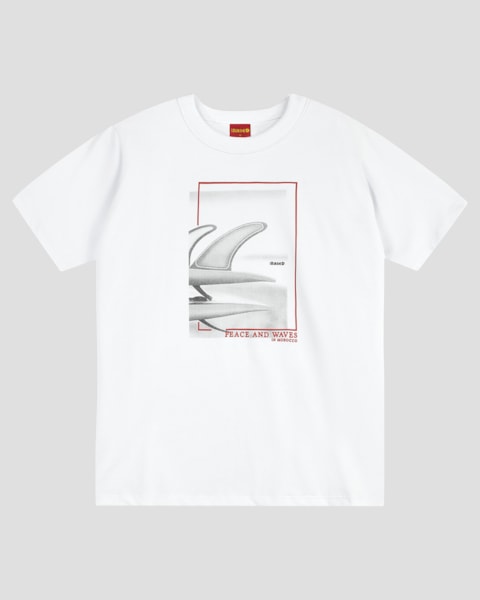 Camiseta Juvenil Masculina com Estampa Frontal BaseD Branco