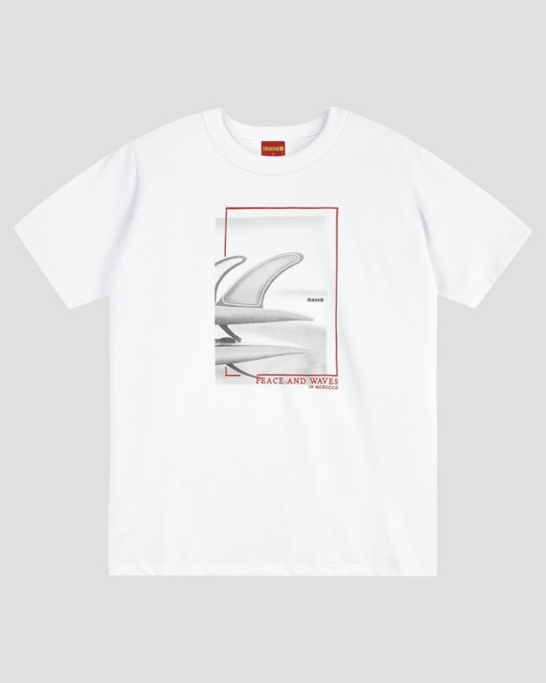 Camiseta Juvenil Masculina com Estampa Frontal BaseD Branco