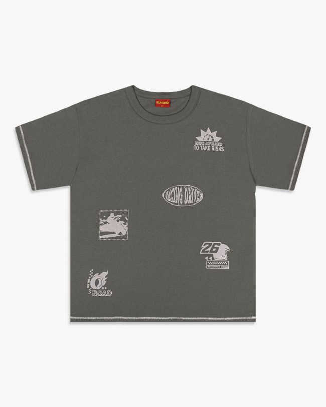 Camiseta Juvenil Masculina com Estampa Frontal - BaseD - Dark Gray-cd5731b1-33a1-4a36-ab87-b625d28b2c81