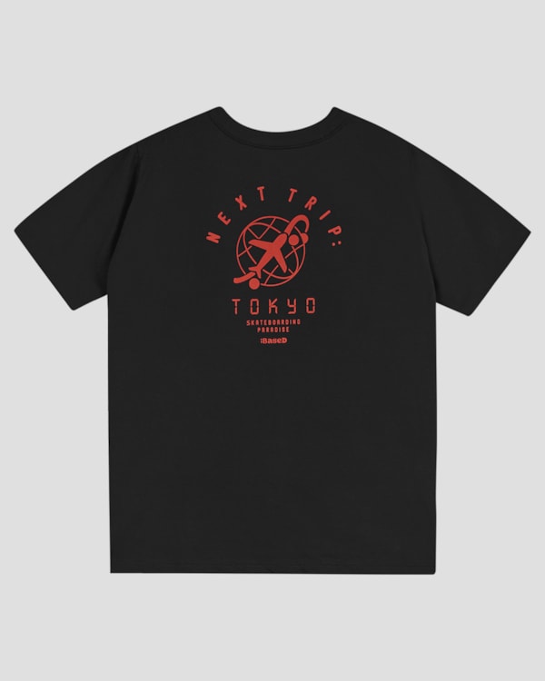 Camiseta Juvenil Masculina com Estampa nas Costas BaseD Preto