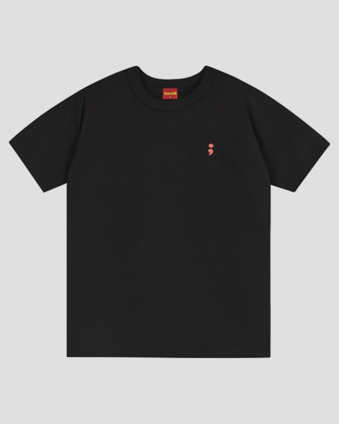 Camiseta Juvenil Masculina com Estampa nas Costas BaseD Preto