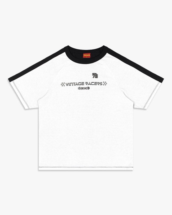 Camiseta Juvenil Masculina com Recorte Contraste - BaseD - Branco-05115d13-911b-4d92-a648-db03e52d91b0