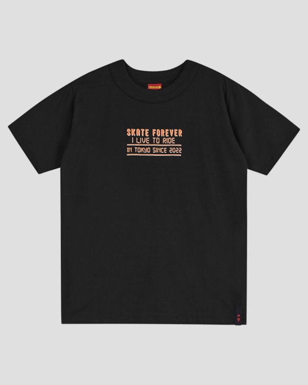 Camiseta Juvenil  Masculina em Malha com Estampa BaseD Preto