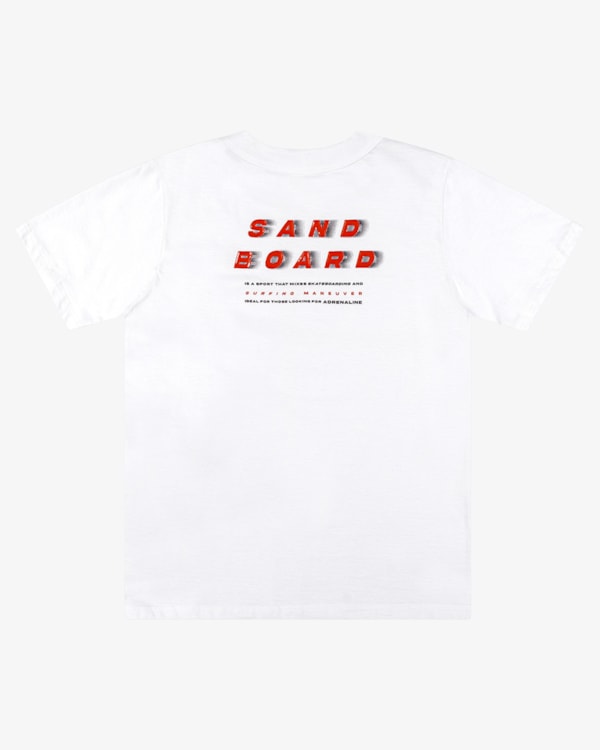 Camiseta Juvenil Masculina em Malha com Estampa Costas - BaseD - Branco