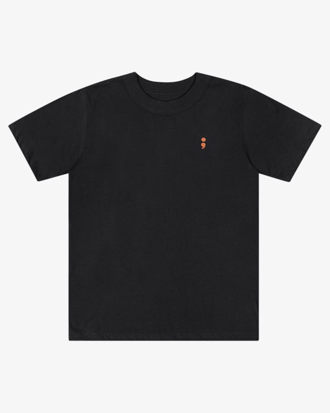 Camiseta Juvenil Masculina em Malha com Estampa Costas - BaseD - Preto-adc689e0-14c7-452b-9145-751d5aeac2ab