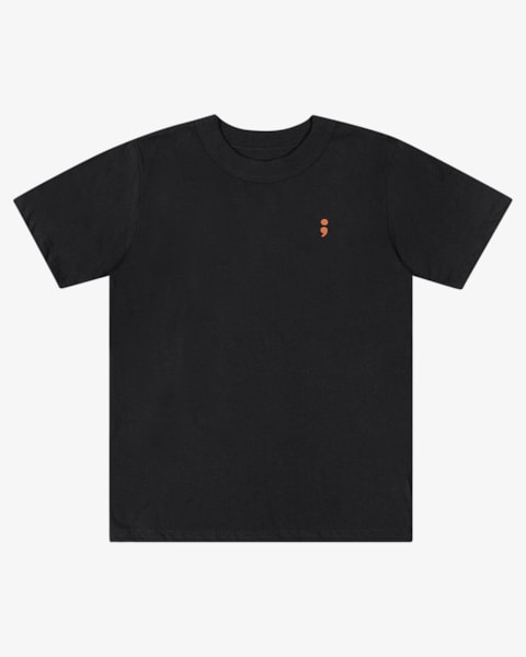 Camiseta Juvenil Masculina em Malha com Estampa Costas - BaseD - Preto