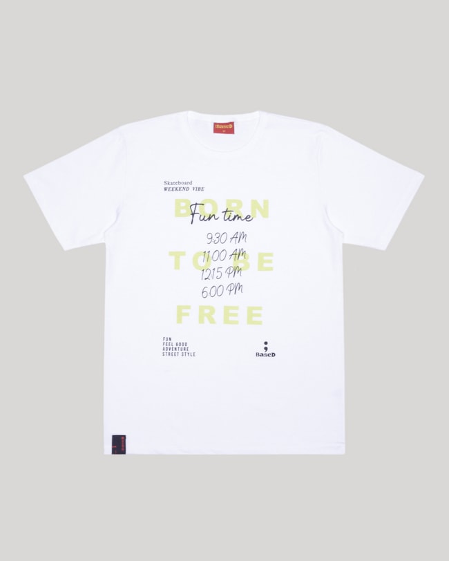 Camiseta Juvenil Masculina em Meia Malha com Estampa BaseD 12 Branco-23741e5e-080b-4334-ba63-2d95d67437fc