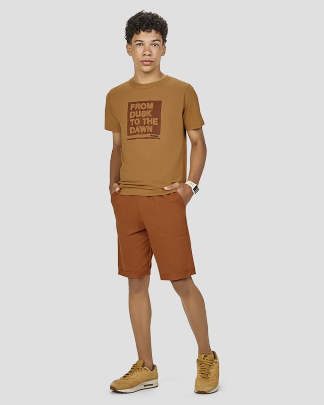 Camiseta Juvenil Masculina em Meia Malha Estampa 3D - BaseD - Gengibre-f62df275-2537-4b39-83c4-7336fa17f183