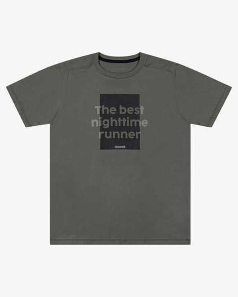 Camiseta Juvenil Masculina em Meia Malha Estampa Frontal - BaseD - Cinza