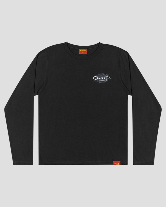 Camiseta Juvenil Masculina Manga Longa com Estampa - BaseD - Preto-16d6958c-8d30-4eda-938f-428f61e5e5ce