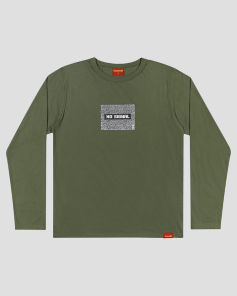 Camiseta Juvenil Masculina Manga Longa em Meia Malha - BaseD - Verde