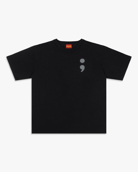 Camiseta Juvenil Masculina Oversize com Estampa - BaseD - Preto