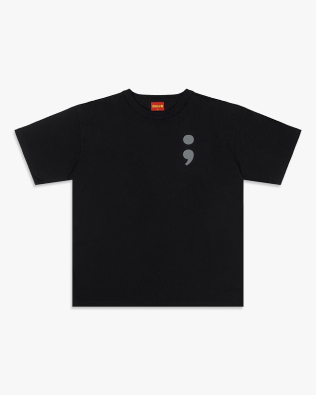 Camiseta Juvenil Masculina Oversize com Estampa - BaseD - Preto-054cd705-49ba-417b-8472-f35f9a68ee5a