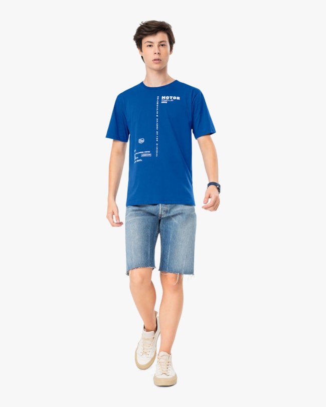 Camiseta Juvenil Masculina Oversize em Meia Malha - BaseD - Azul Mar-7ca82637-2290-499d-87a5-6a749d2bbd4b