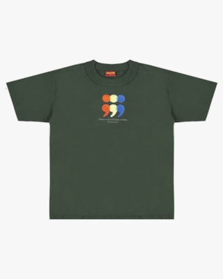Camiseta Juvenil Oversize com Estampa Frontal - BaseD - Basílico