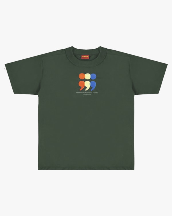 Camiseta Juvenil Oversize com Estampa Frontal - BaseD - Basílico