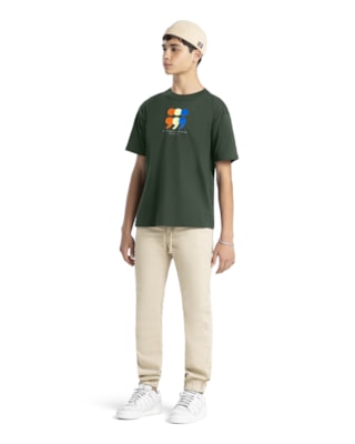 Camiseta Juvenil Oversize com Estampa Frontal - BaseD - Basílico