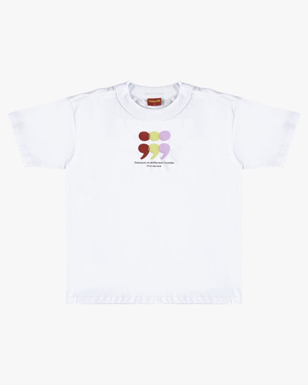 Camiseta Juvenil Oversize com Estampa Frontal - BaseD - Branco