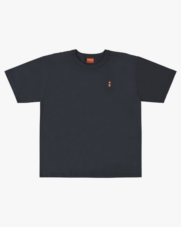 Camiseta Juvenil Oversize em Meia Malha - BaseD - Preto