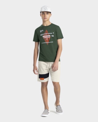 Camiseta Manga Curta Juvenil com Estampa - BaseD - Basílico