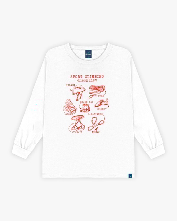 Camiseta Manga Longa Infantil com Estampa - ReiRex - Branco