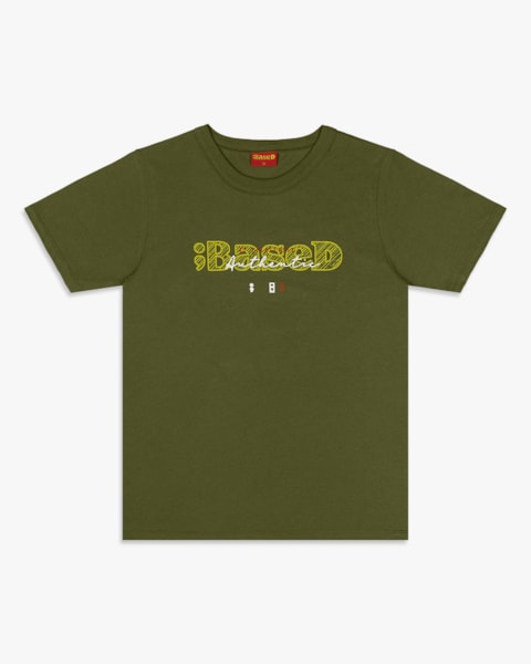 Camiseta Masculina Juvenil com Estampa Relevo - BaseD - Oliveira