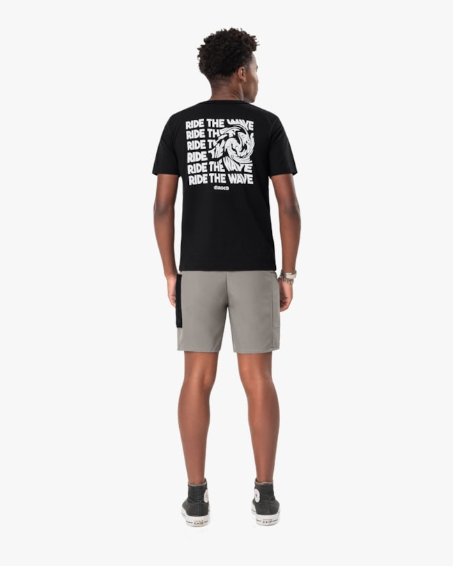 Camiseta Masculina Juvenil em Meia Malha com Estampa - BaseD - Preto-deae22ab-1e42-4f25-a344-622c8416a92d