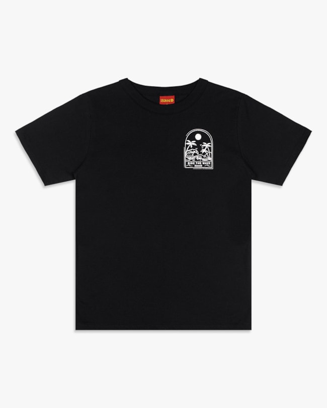 Camiseta Masculina Juvenil em Meia Malha com Estampa - BaseD - Preto-8cc5cdd9-f522-4a9a-a708-4b378192e97b