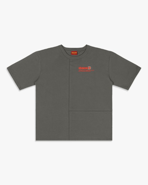 Camiseta Maxi Masculina Juvenil com Recortes - BaseD - Dark Gray
