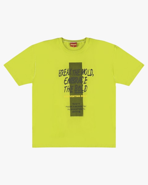 Camiseta Oversize Juvenil com Estampa - BaseD - Aspargo