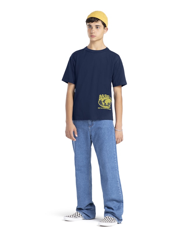 Camiseta Oversize Juvenil com Estampa - BaseD - Oxford-86c54c9e-1c26-4469-8df8-3239ab7705b1