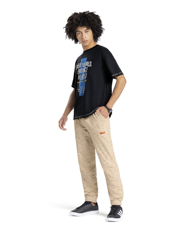 Camiseta Oversize Juvenil com Estampa - BaseD - Preto-2e44a995-69cd-4735-a288-9622b1458900
